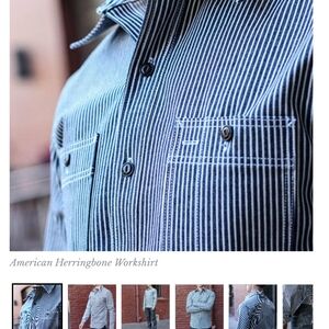 Gustin #15 USA HICKORY STRIPE WORKSHIRT